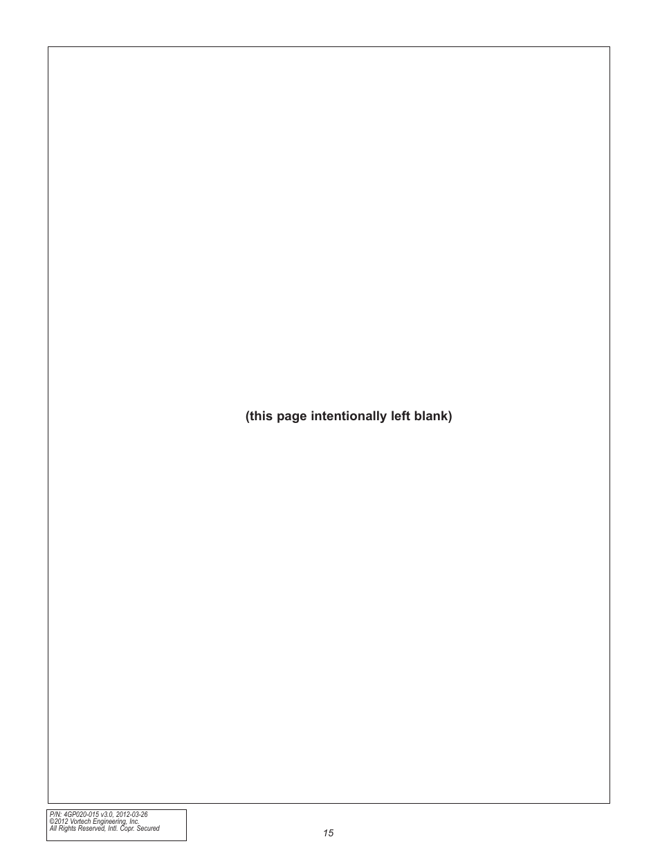 This page intentionally left blank) | Vortech Universal Small Block Chevy Carbureted User Manual | Page 25 / 26