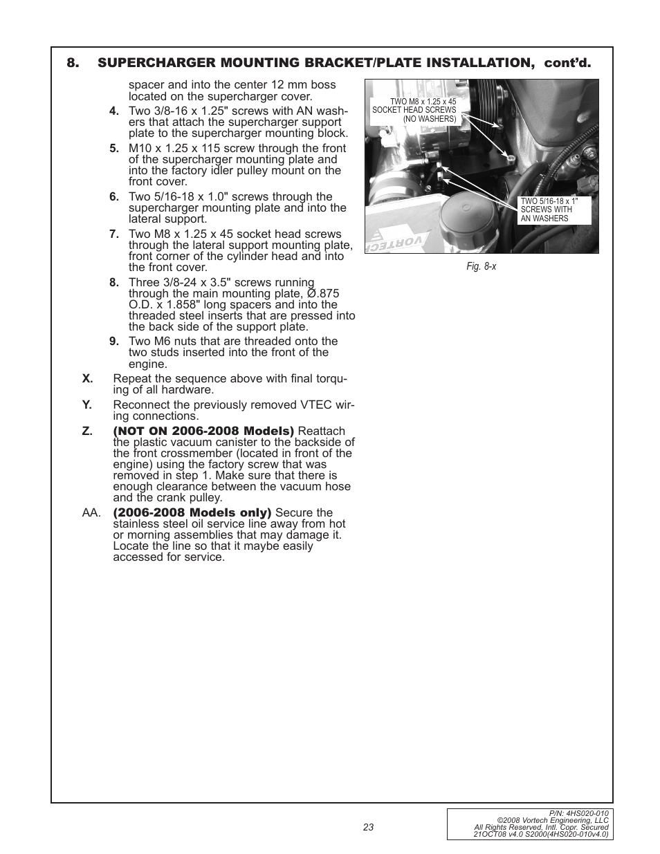 Vortech 2000-2008 Honda S2000 User Manual | Page 35 / 52