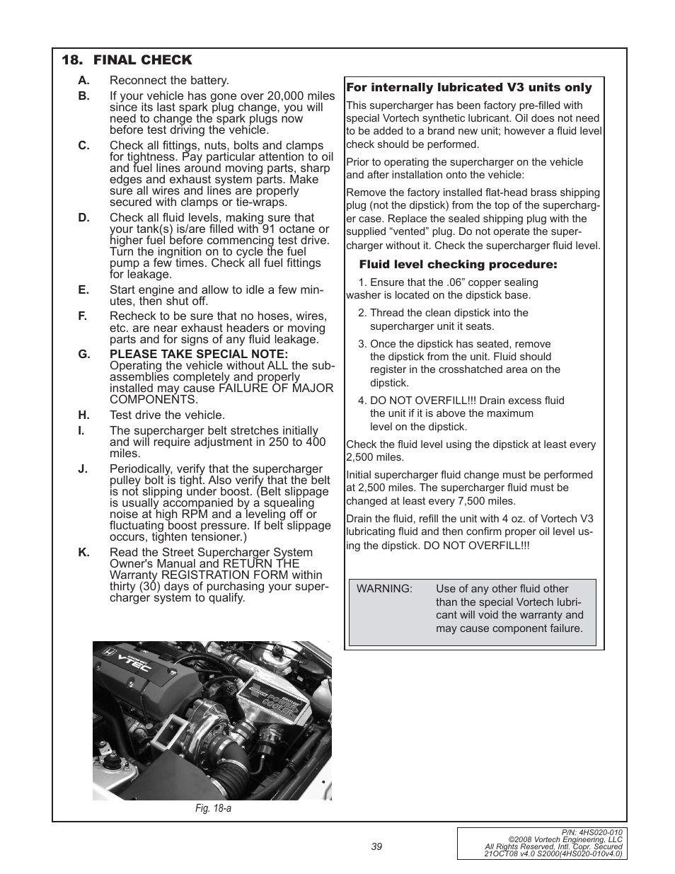 Vortech 2000-2008 Honda S2000 User Manual | Page 51 / 52