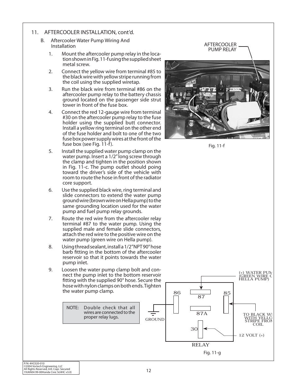 Vortech 1999-2000 Honda Civic Si User Manual | Page 20 / 28