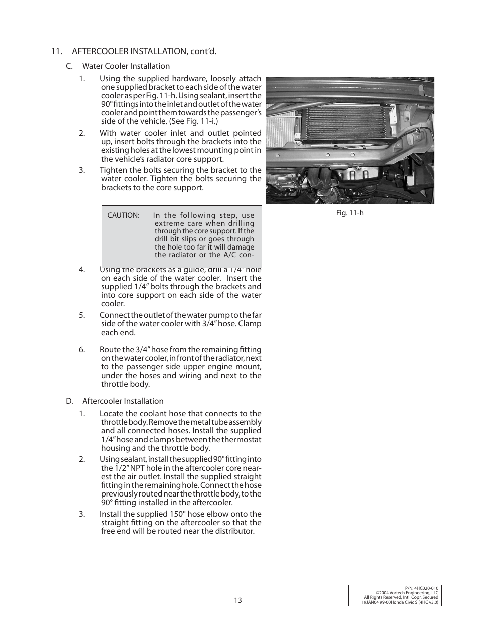 Vortech 1999-2000 Honda Civic Si User Manual | Page 21 / 28