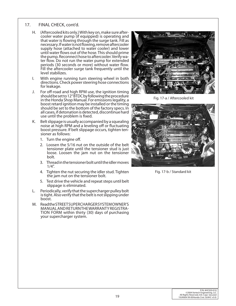 Vortech 1999-2000 Honda Civic Si User Manual | Page 27 / 28