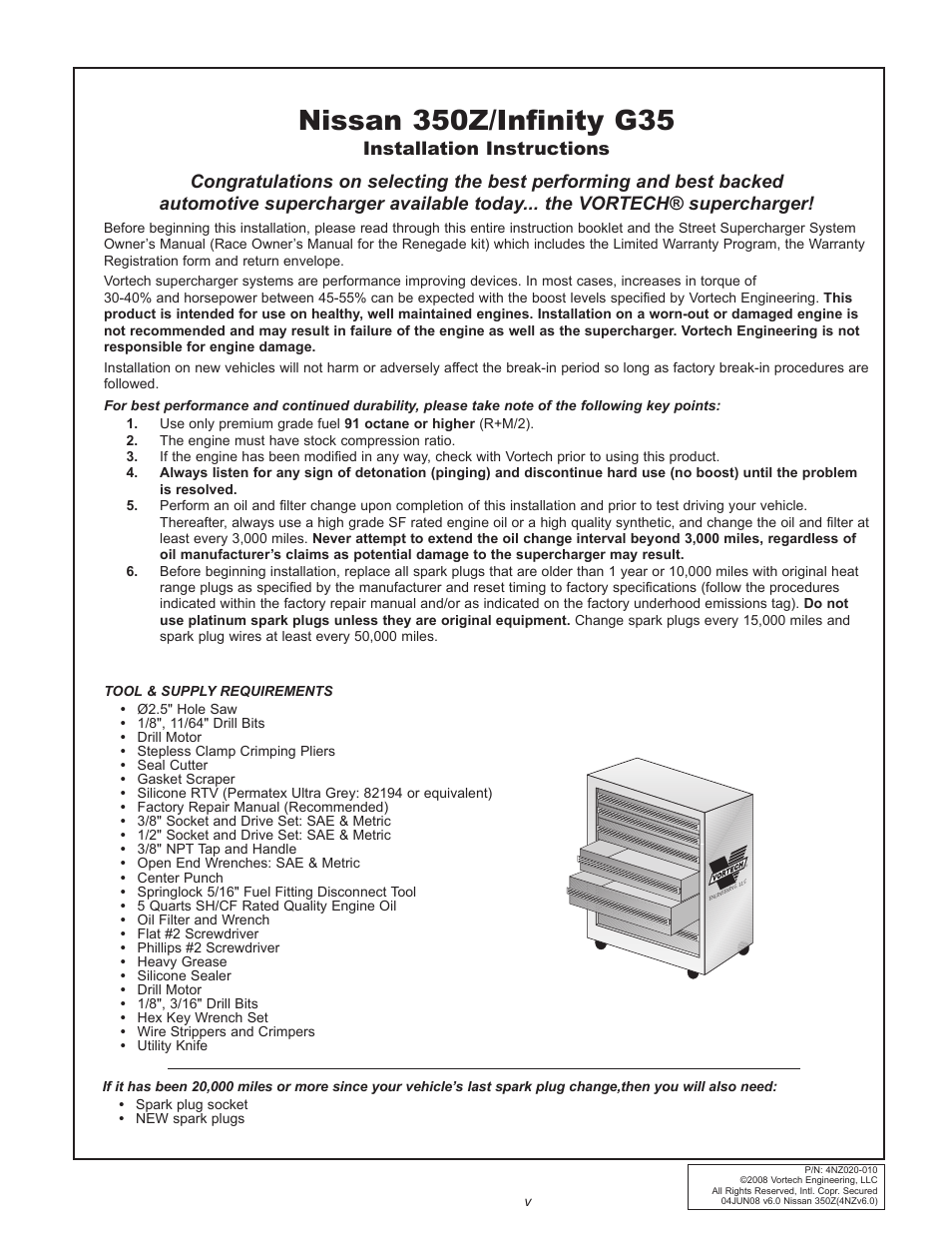 Vortech 2003-2006 G35 User Manual | Page 5 / 38