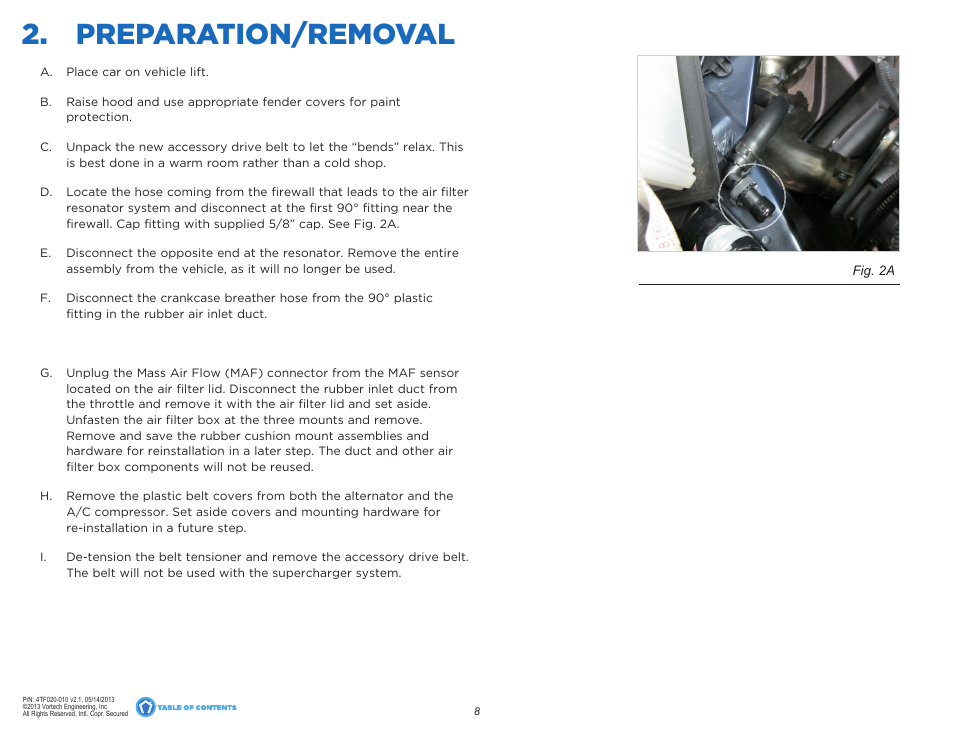 Preparation/removal | Vortech 2013 Scion FR-S and Subaru BRZ User Manual | Page 15 / 49