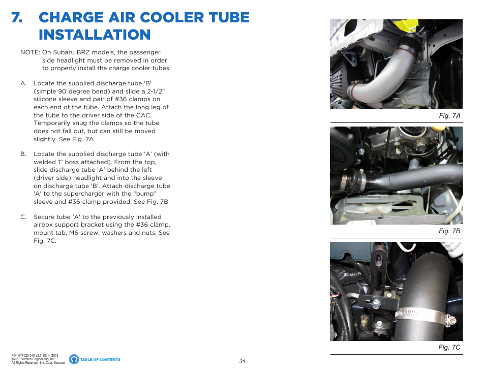 Charge air cooler tube installation | Vortech 2013 Scion FR-S and Subaru BRZ User Manual | Page 38 / 49