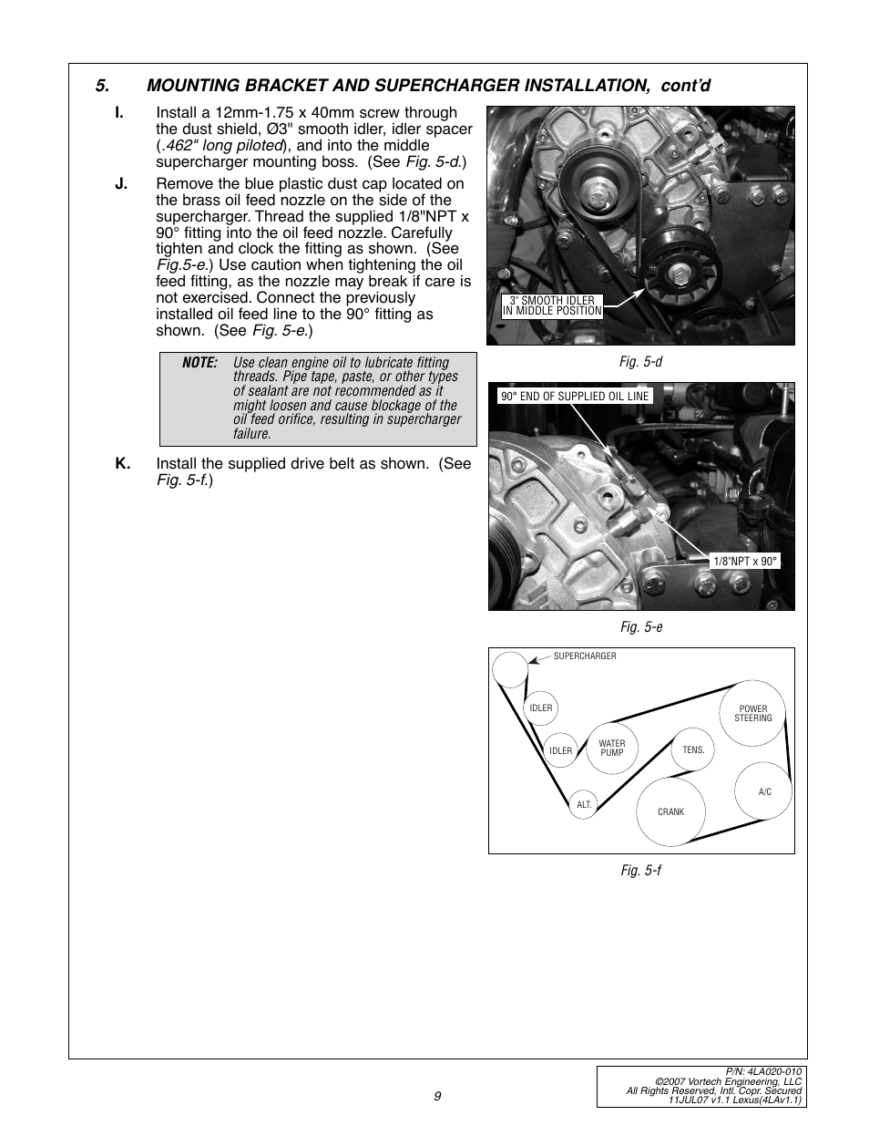 Vortech 2003-2005 Lexus 3.0L IS300 User Manual | Page 17 / 38
