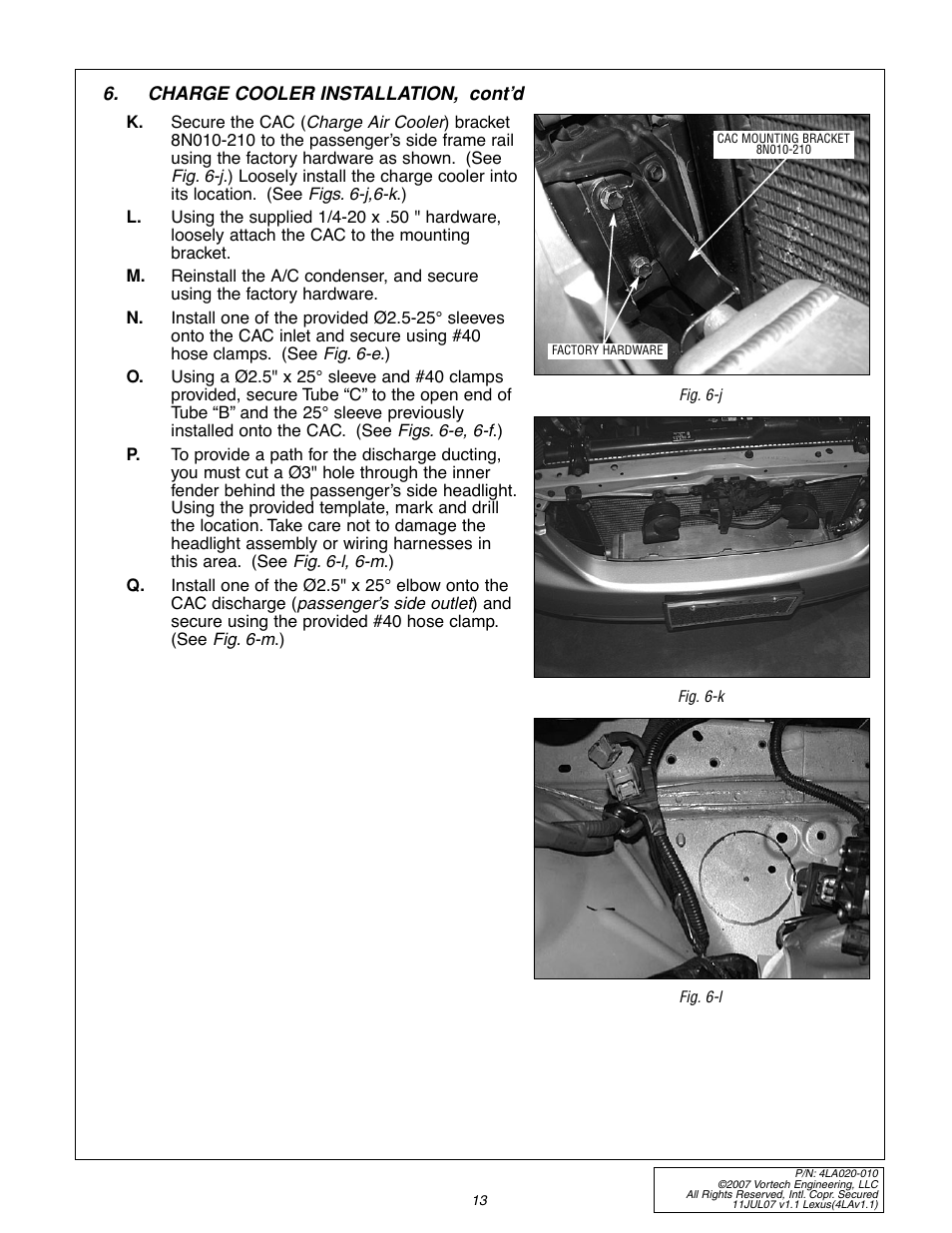 Vortech 2003-2005 Lexus 3.0L IS300 User Manual | Page 21 / 38