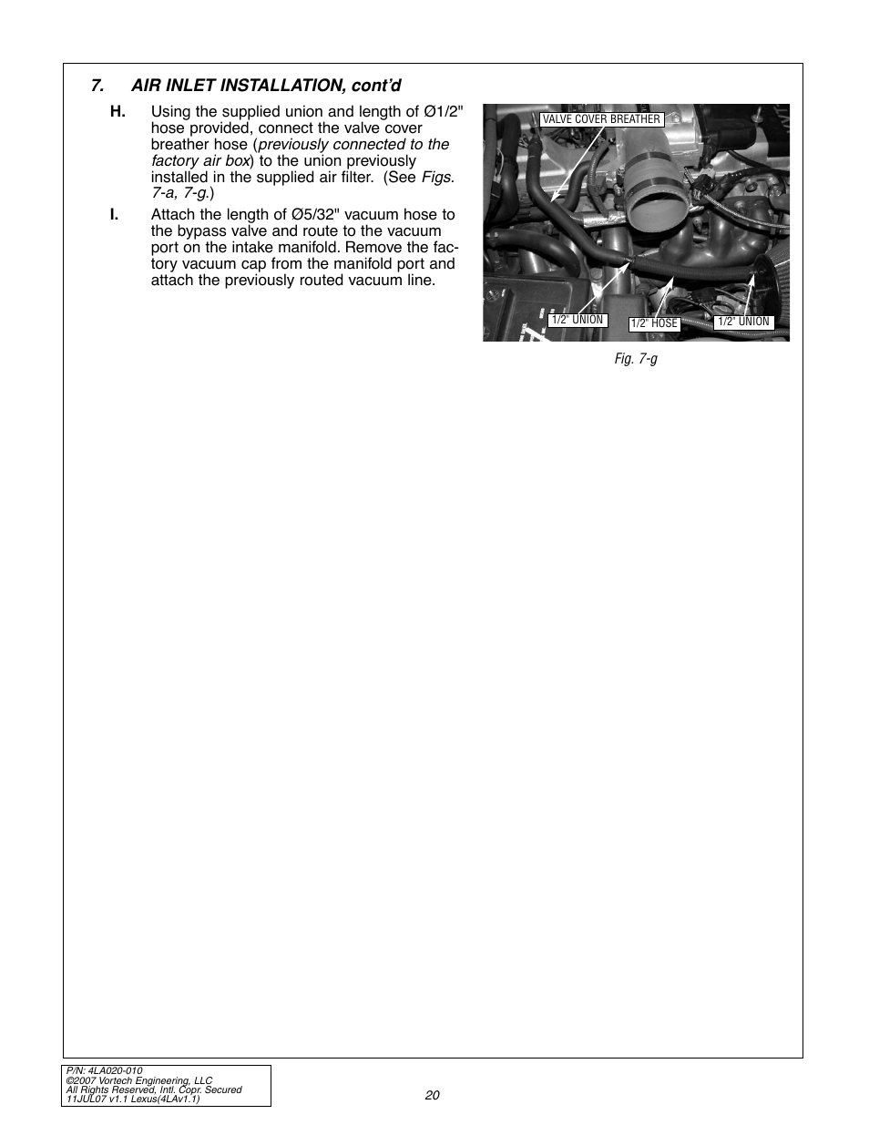 Vortech 2003-2005 Lexus 3.0L IS300 User Manual | Page 28 / 38