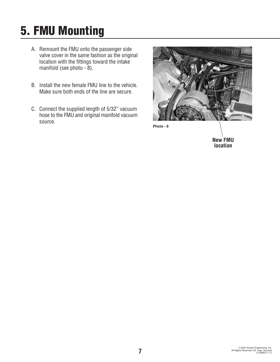 Fmu mounting | Vortech 1993-1997 5.7L LT1 F-Body User Manual | Page 12 / 18