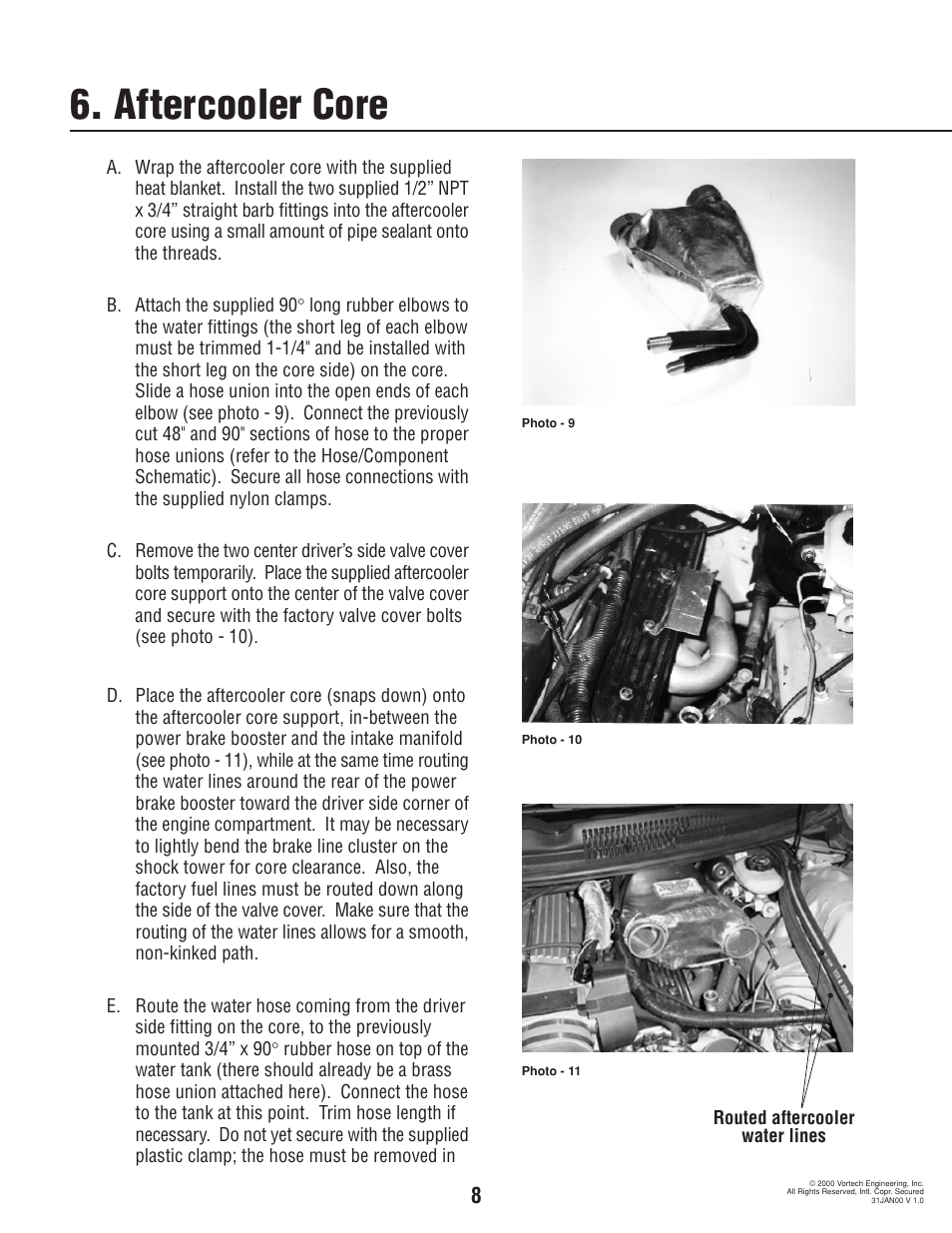 Aftercooler core | Vortech 1993-1997 5.7L LT1 F-Body User Manual | Page 13 / 18