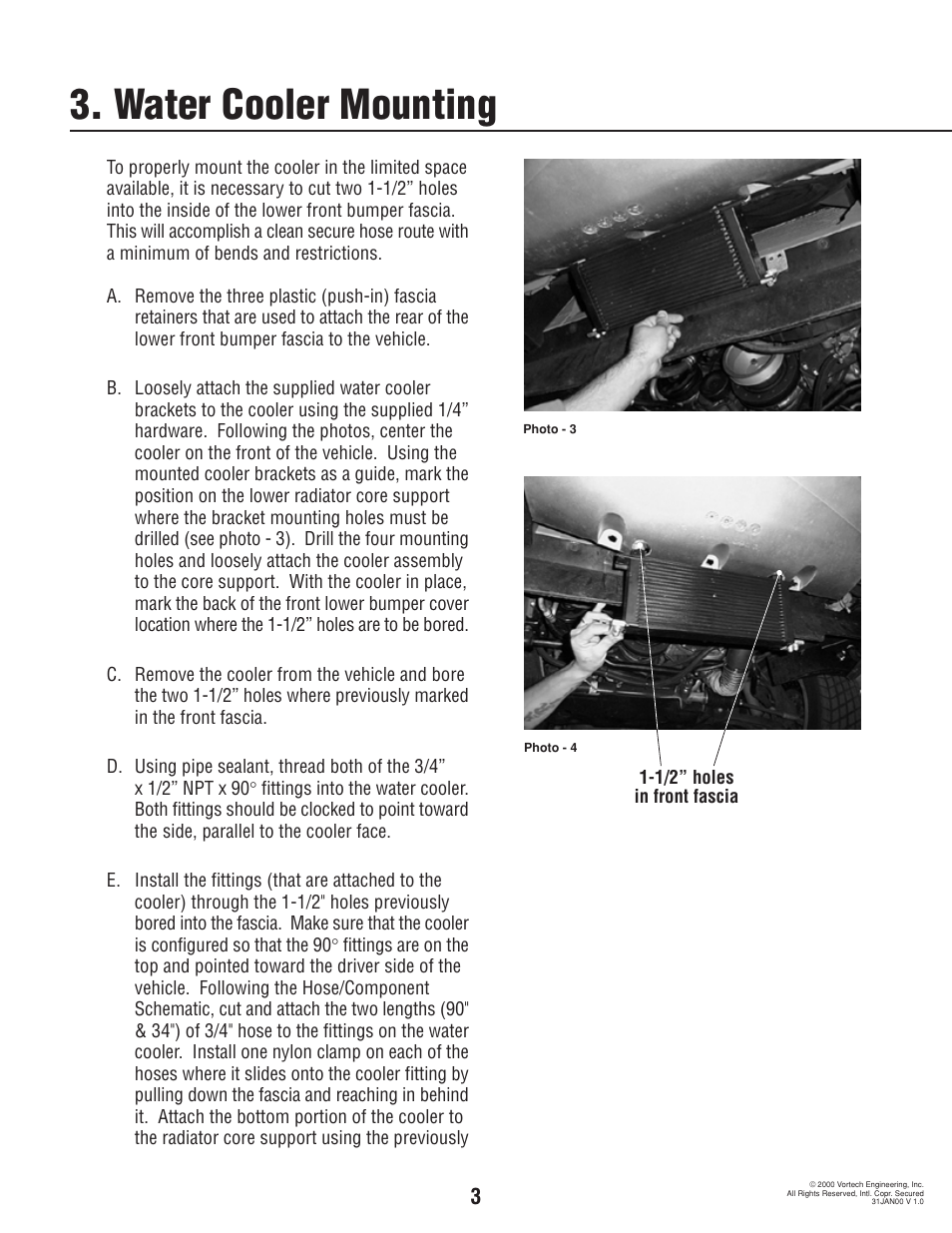 Water cooler mounting | Vortech 1993-1997 5.7L LT1 F-Body User Manual | Page 8 / 18