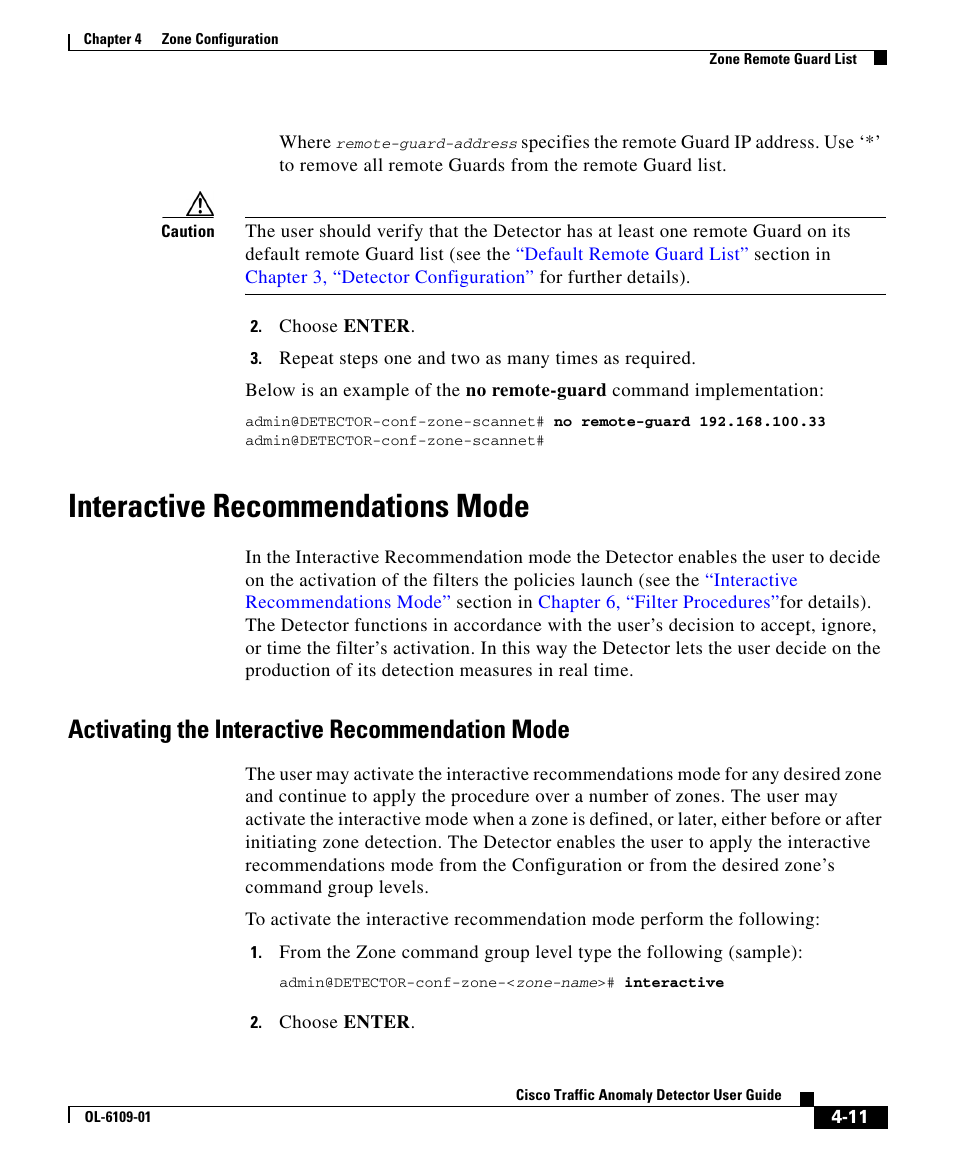 Interactive recommendations mode, Activating the interactive recommendation mode | Cisco OL-6109-01 User Manual | Page 11 / 22