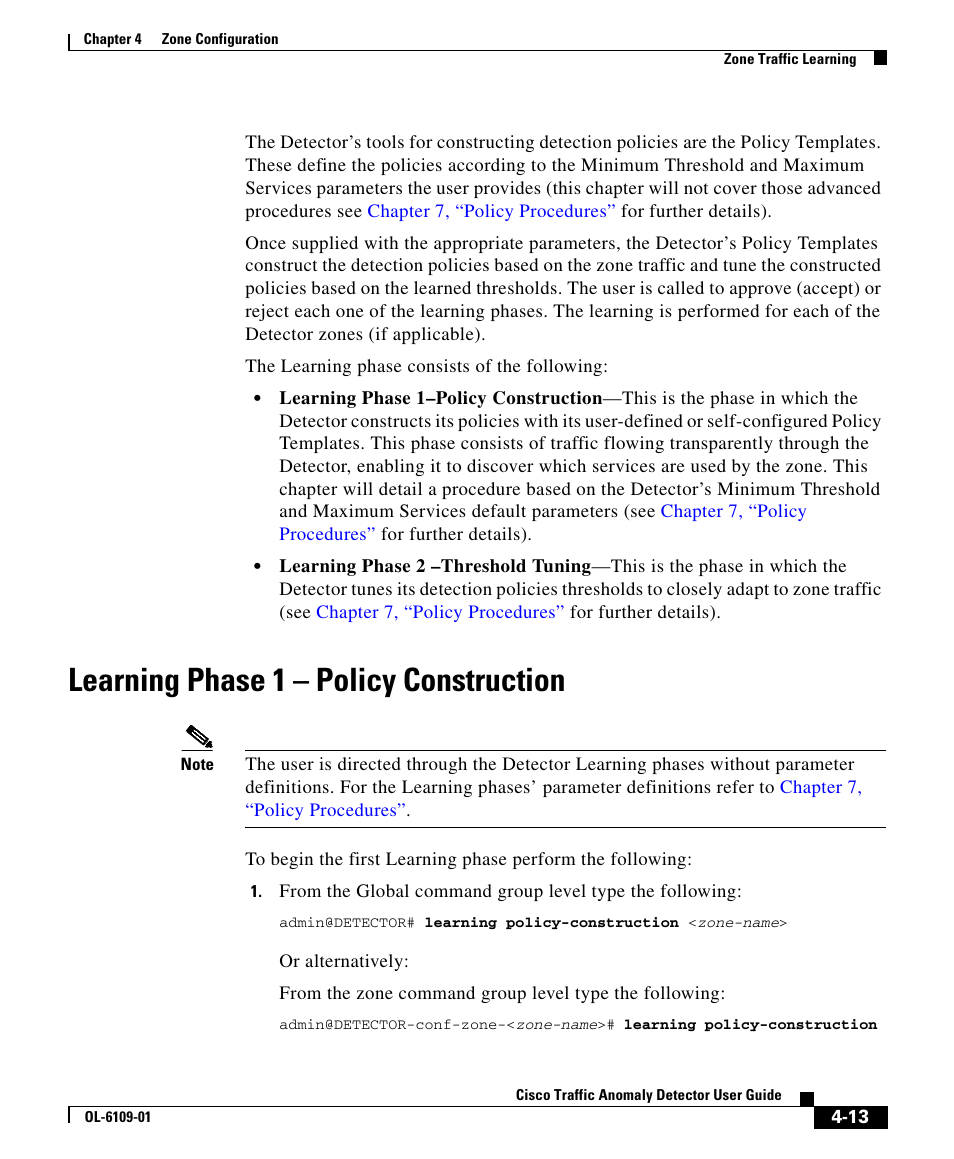 Learning phase 1 - policy construction, Learning phase 1 – policy construction | Cisco OL-6109-01 User Manual | Page 13 / 22