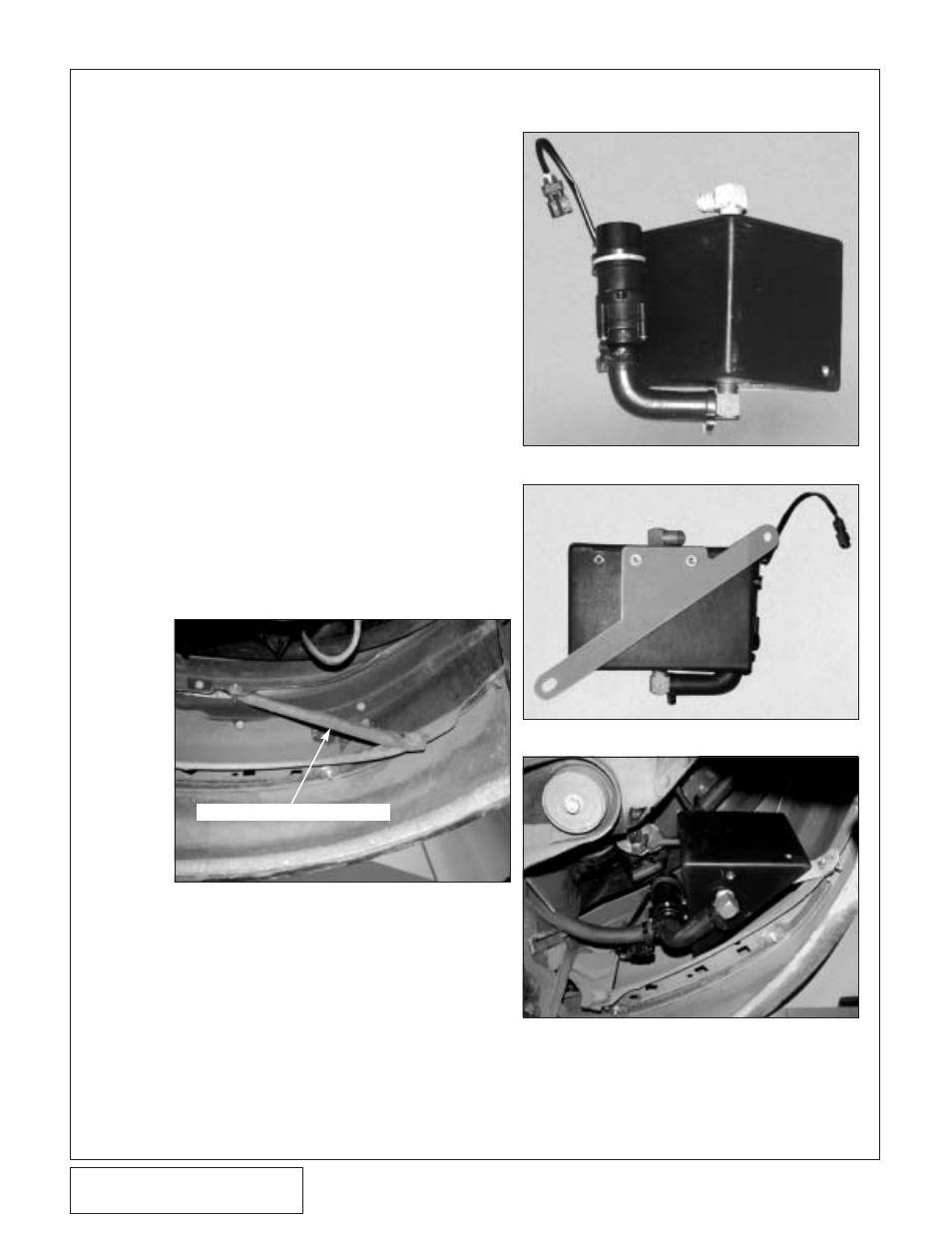Water reservoir/pump inst, Water reservoir/pump installation | Vortech 1997-2003 Ford 5.4 F-150/Expedition User Manual | Page 10 / 16