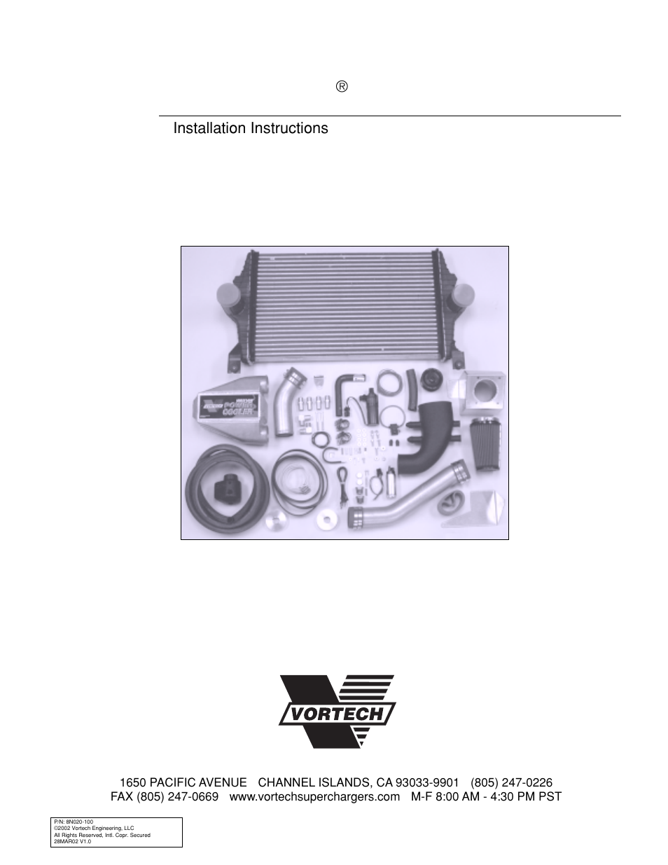 Vortech 1999-2001 Ford 6.8L Super Duty User Manual | 20 pages