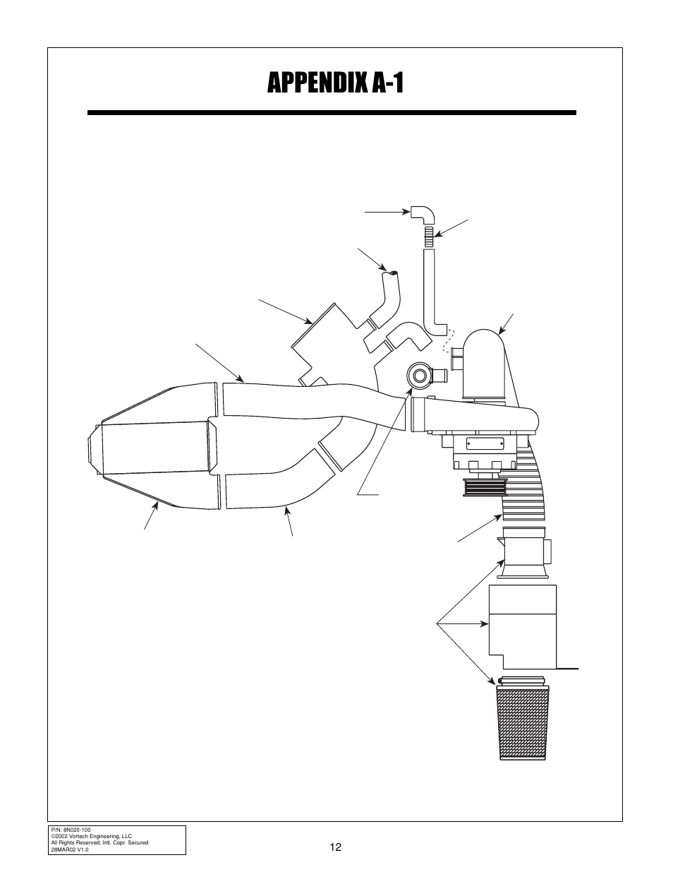 Appendix a-1, V-10 inlet and discharge diagram | Vortech 1999-2001 Ford 6.8L Super Duty User Manual | Page 18 / 20