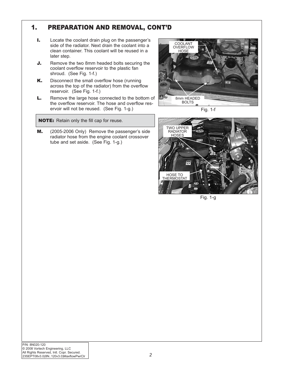 Preparation and removal, cont’d | Vortech 2005-2009 Ford 4.6L 3V Mustang GT User Manual | Page 12 / 46