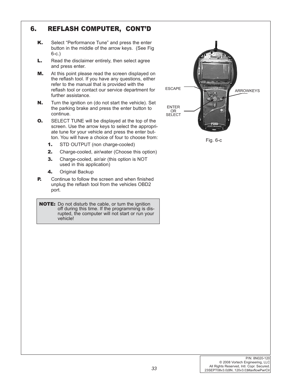 Reflash computer, cont’d | Vortech 2005-2009 Ford 4.6L 3V Mustang GT User Manual | Page 43 / 46