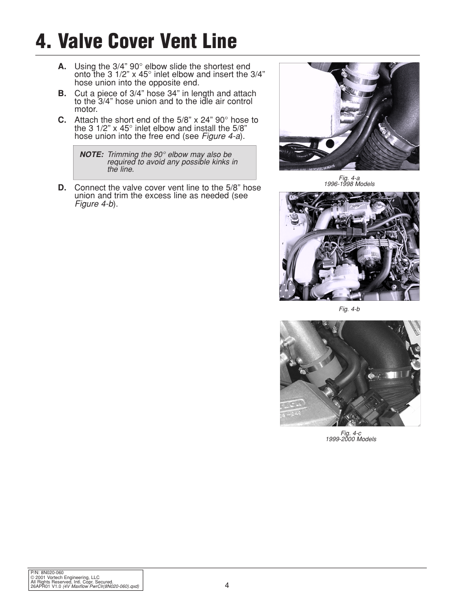 Valve cover vent line | Vortech 1999 & 2001 Ford 4.6L Mustang Cobra User Manual | Page 12 / 20