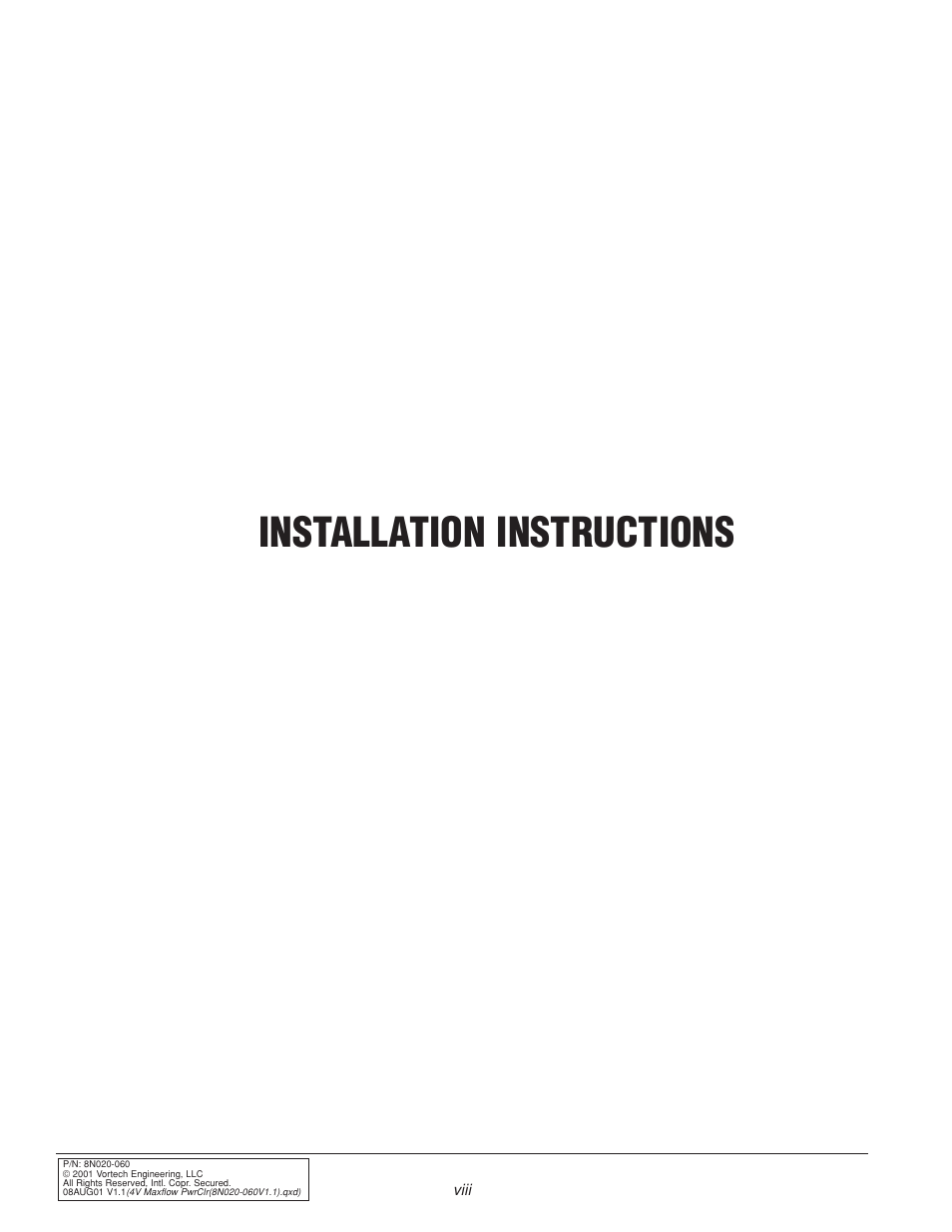 Installation instructions | Vortech 1999 & 2001 Ford 4.6L Mustang Cobra User Manual | Page 8 / 20