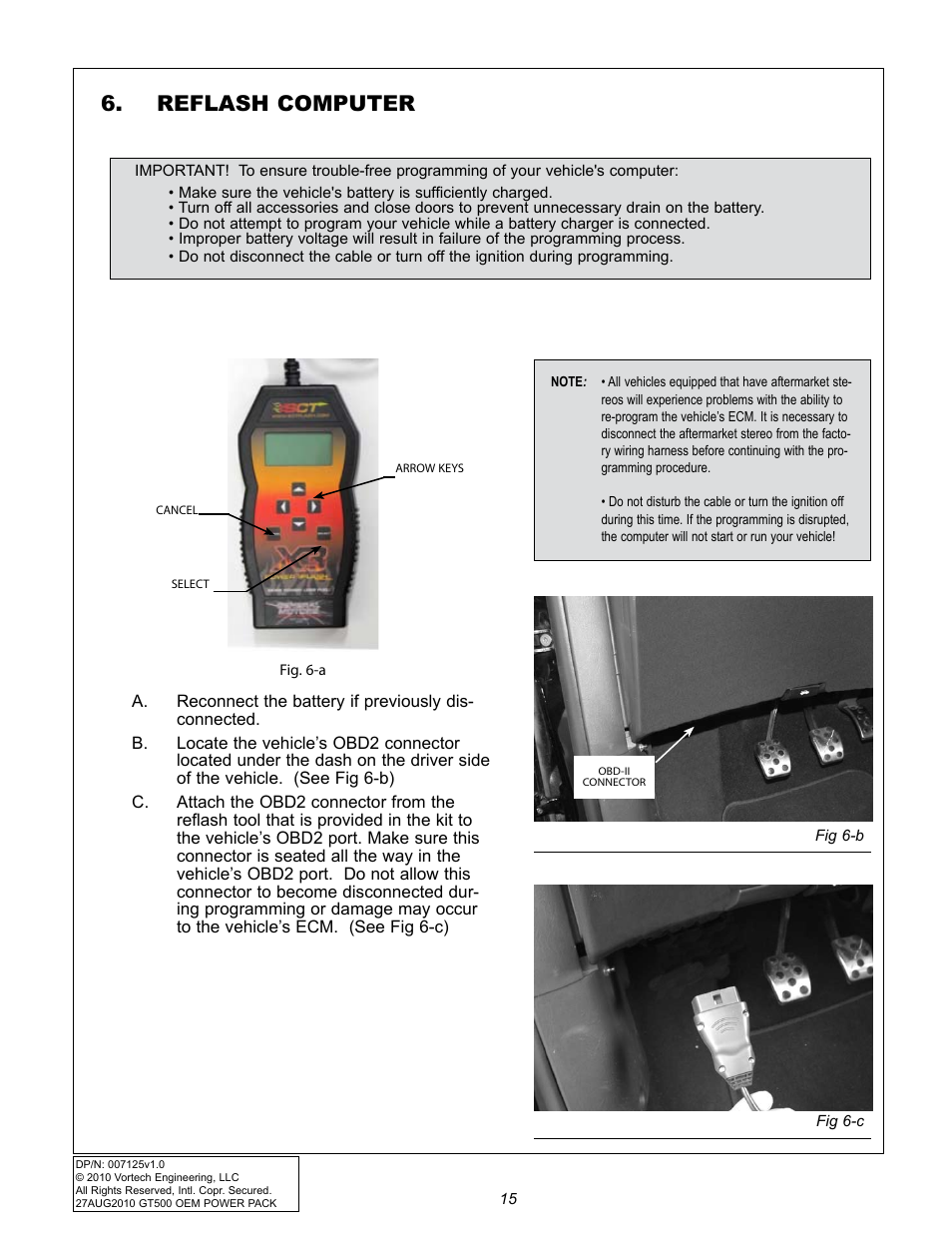 Reflash computer | Vortech 2007-2009 FORD GT500 OEM POWER PACK UPGRADE User Manual | Page 20 / 26