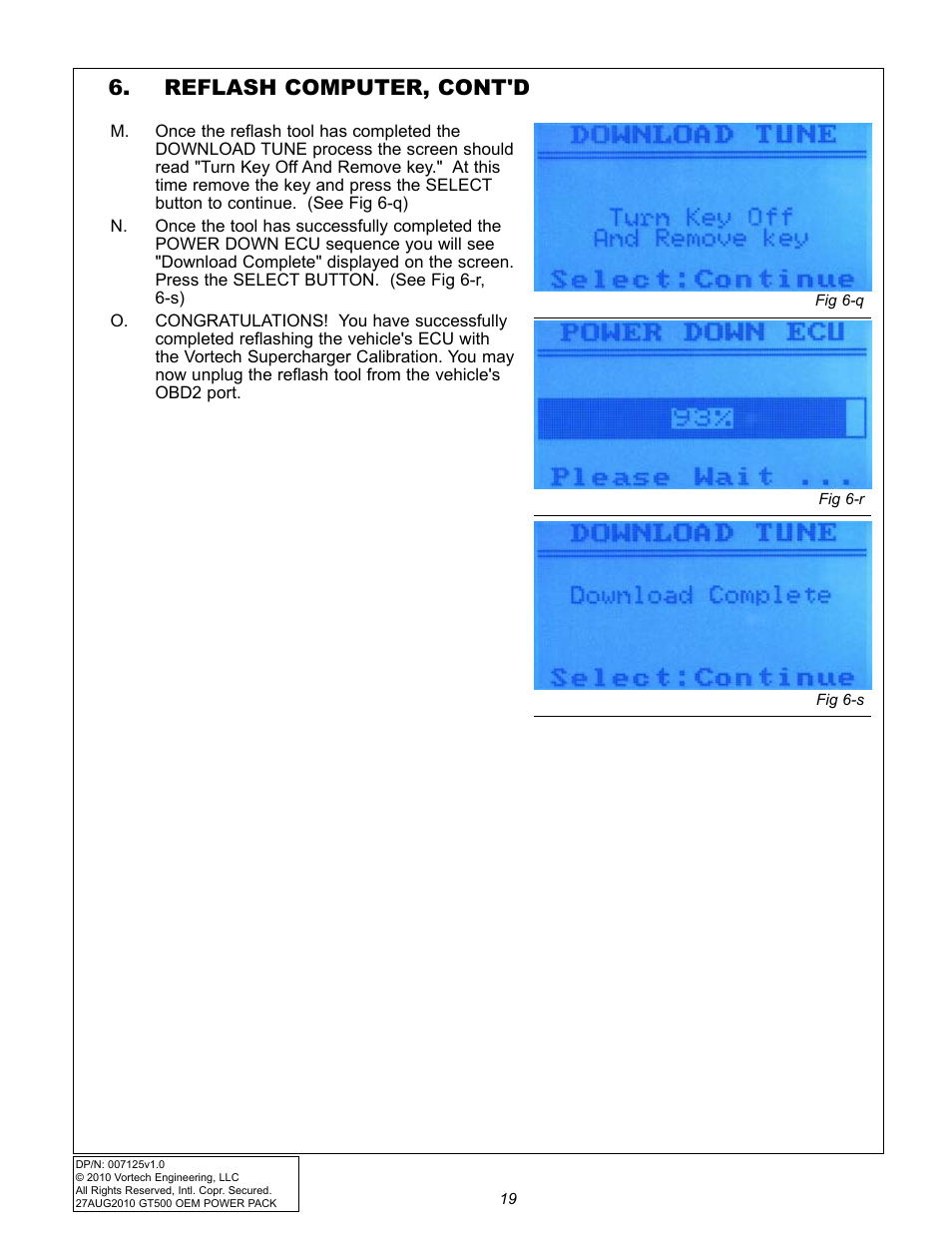 Reflash computer, cont'd | Vortech 2007-2009 FORD GT500 OEM POWER PACK UPGRADE User Manual | Page 24 / 26