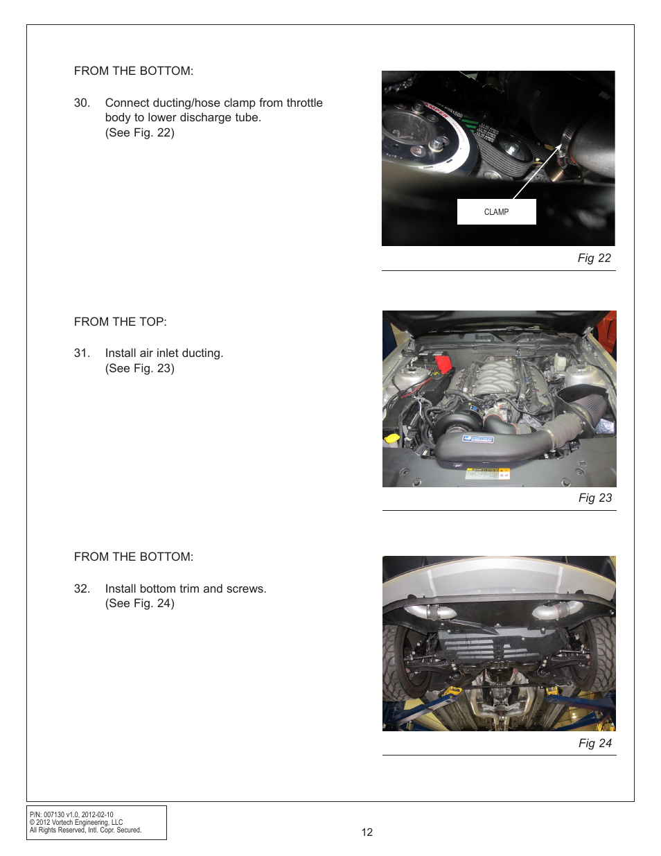 Vortech 8-Rib Drive Upgrade for 2011-2012 Mustang GT User Manual | Page 20 / 22