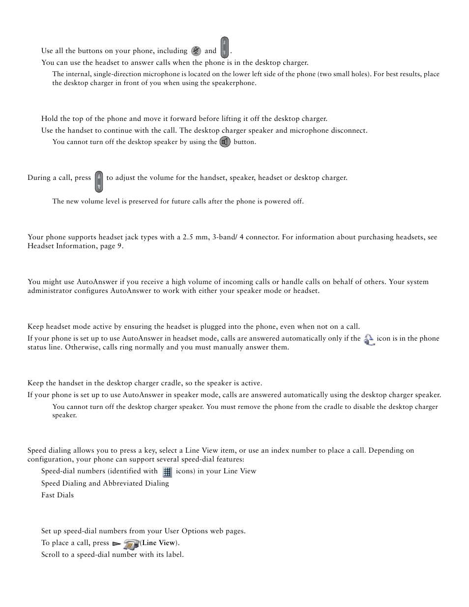 Autoanswer, Speed dialing | Cisco Unified IP Phone 7921 User Manual | Page 19 / 28