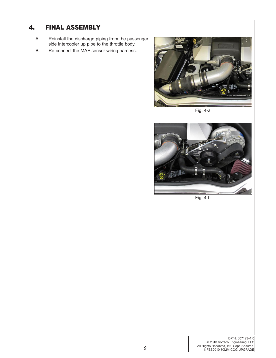 Final assembly | Vortech Cog Drive Upgrade for 2010-2011 Camaro User Manual | Page 17 / 20