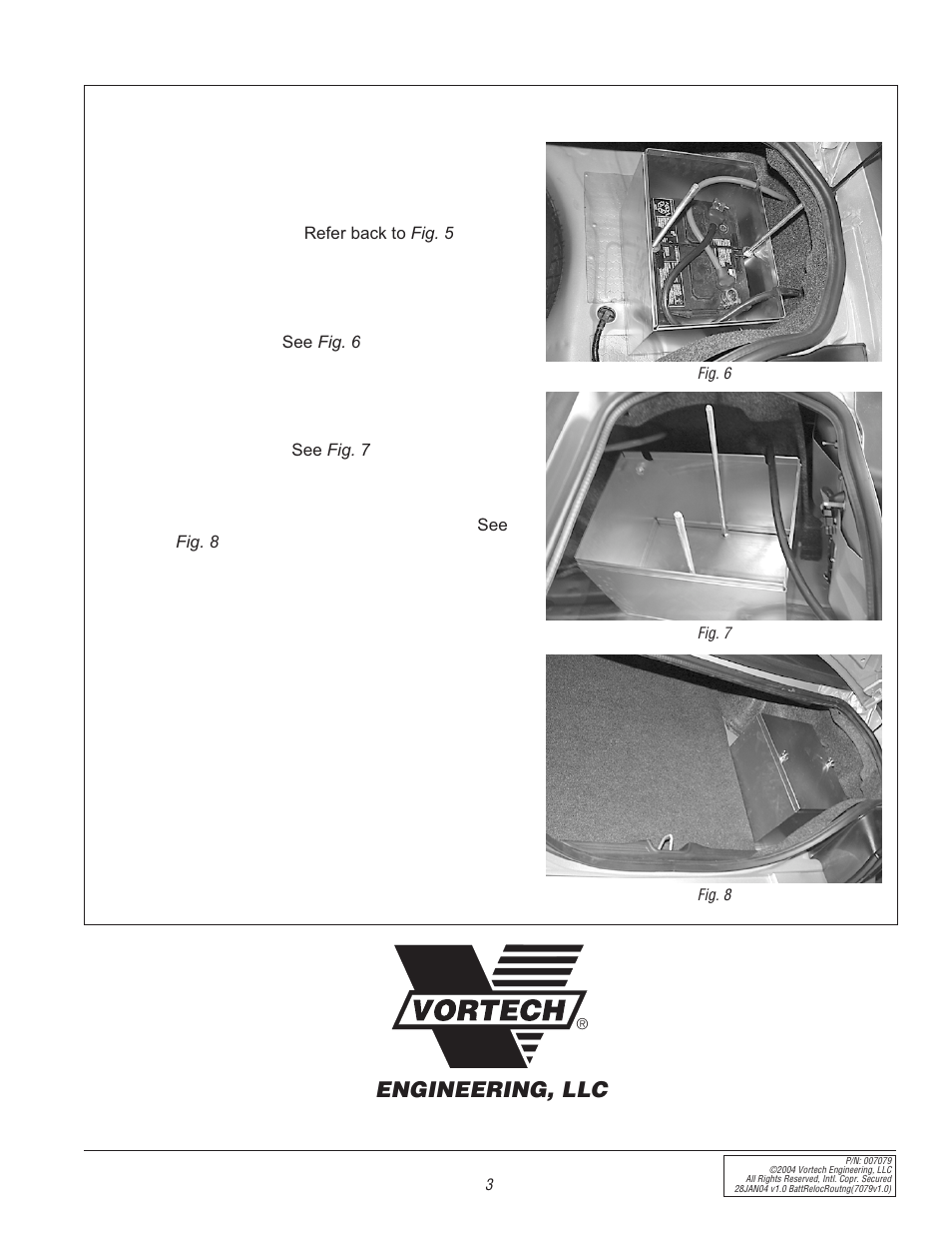 Engineering, llc | Vortech Universal Battery Relocation User Manual | Page 6 / 6
