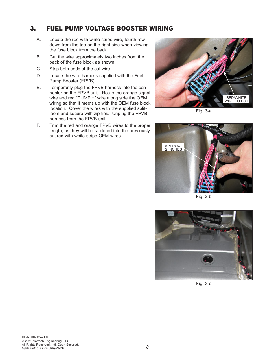 Fuel pump voltage booster wiring | Vortech 2010+ Camaro Fuel Pump Voltage Booster User Manual | Page 14 / 20