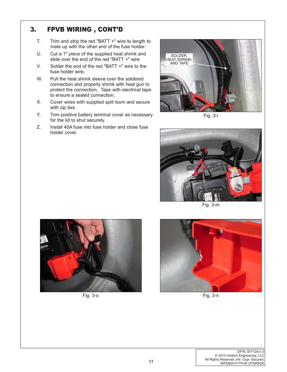 Fpvb wiring , cont’d | Vortech 2010+ Camaro Fuel Pump Voltage Booster User Manual | Page 17 / 20