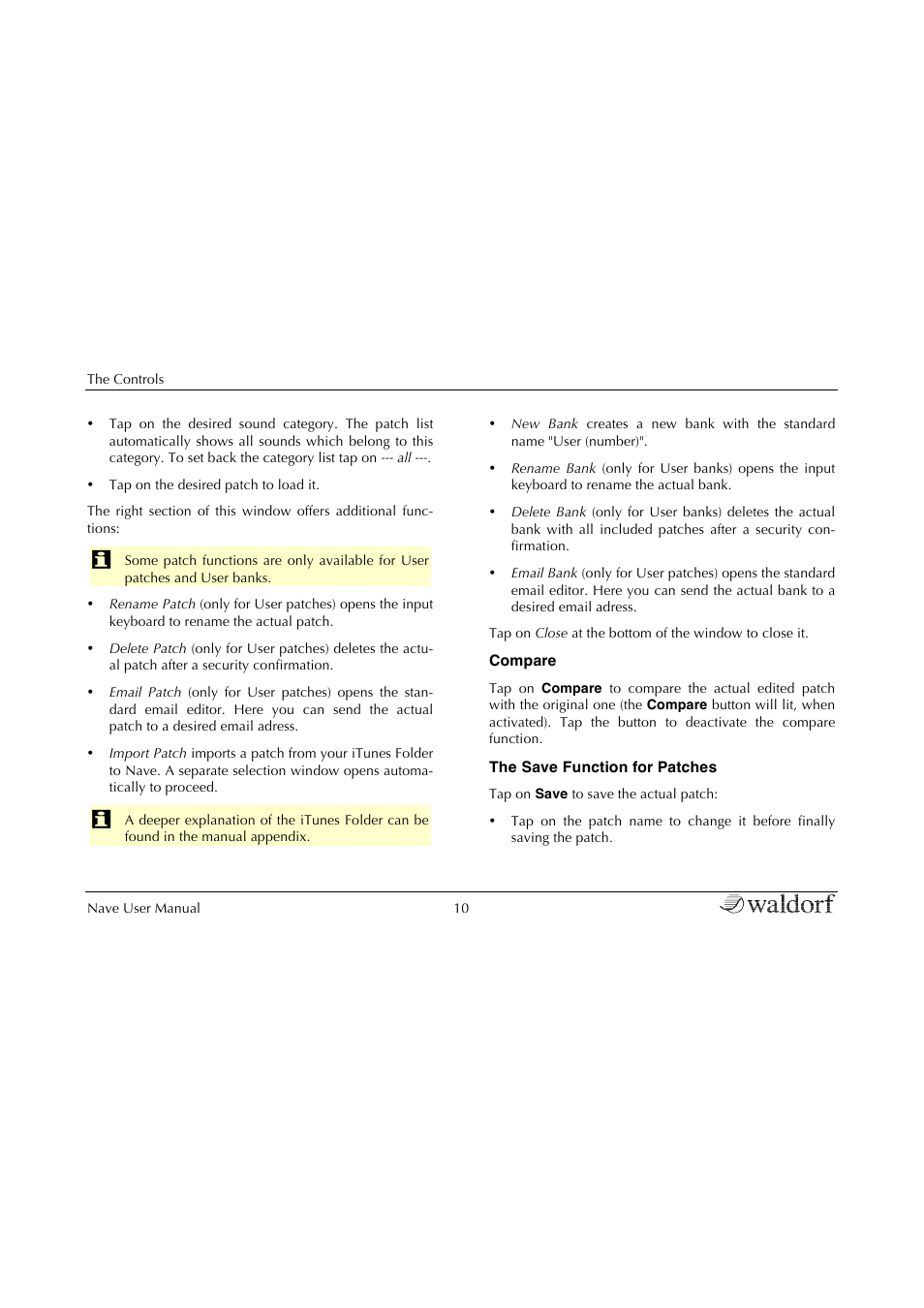 Waldorf Nave User Manual | Page 10 / 72