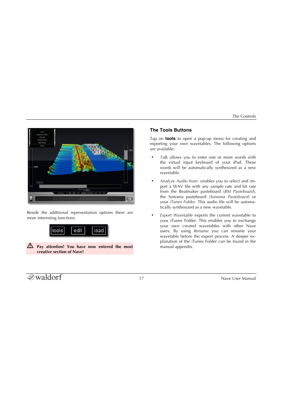 Waldorf Nave User Manual | Page 17 / 72