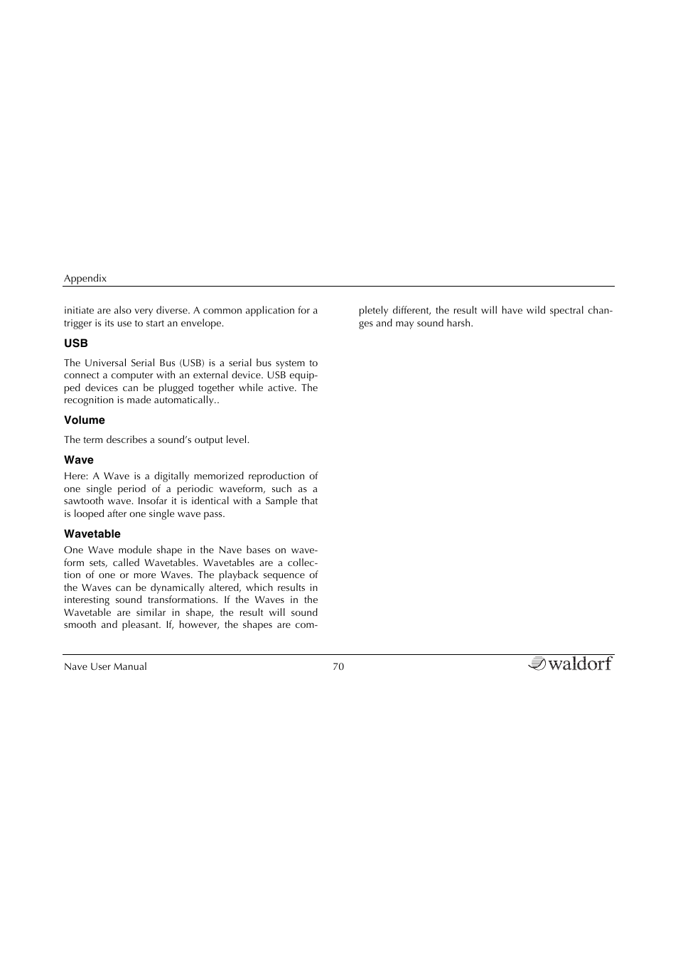 Waldorf Nave User Manual | Page 70 / 72