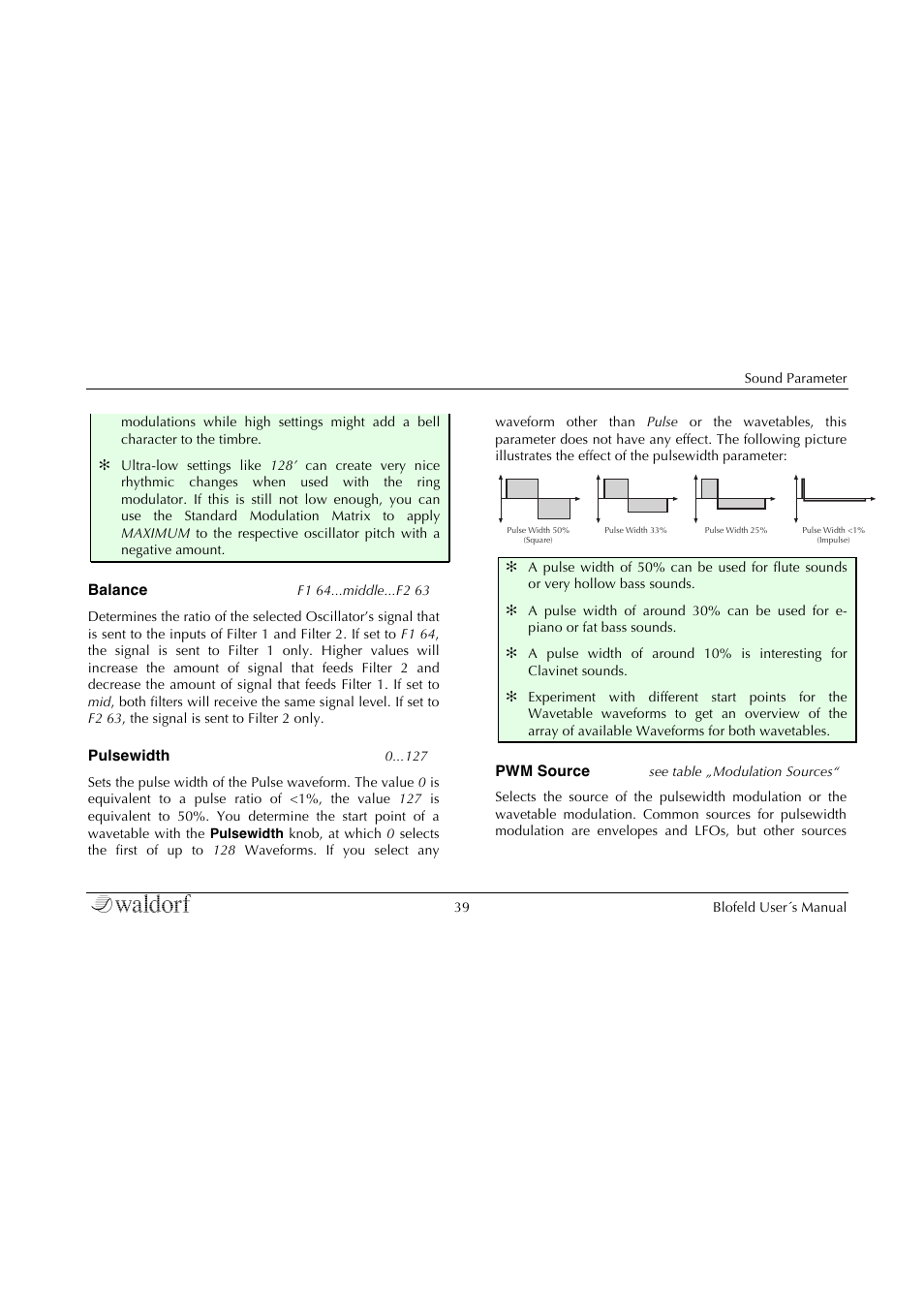 Waldorf Blofeld Keyboard User Manual | Page 39 / 128