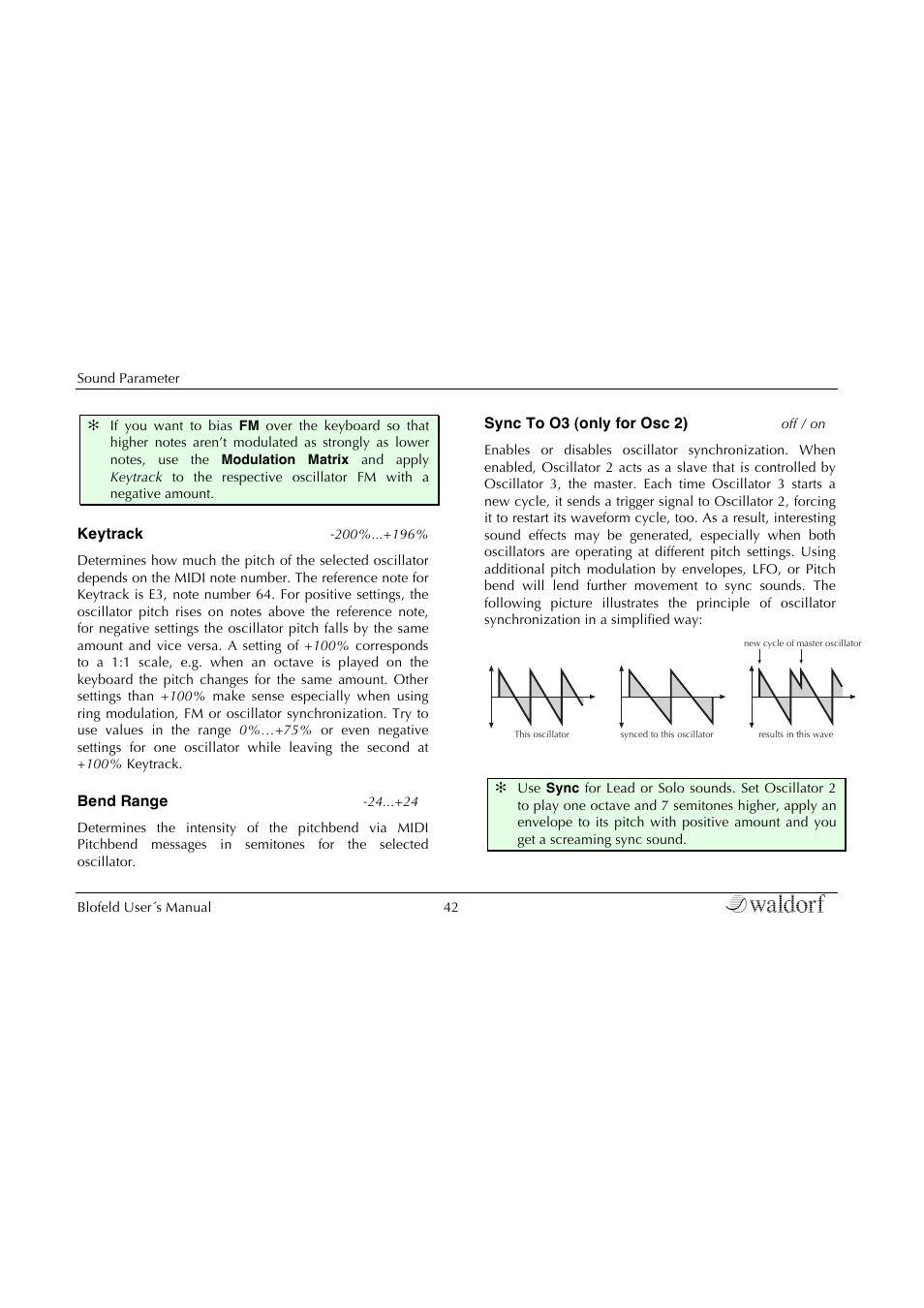 Waldorf Blofeld Keyboard User Manual | Page 42 / 128