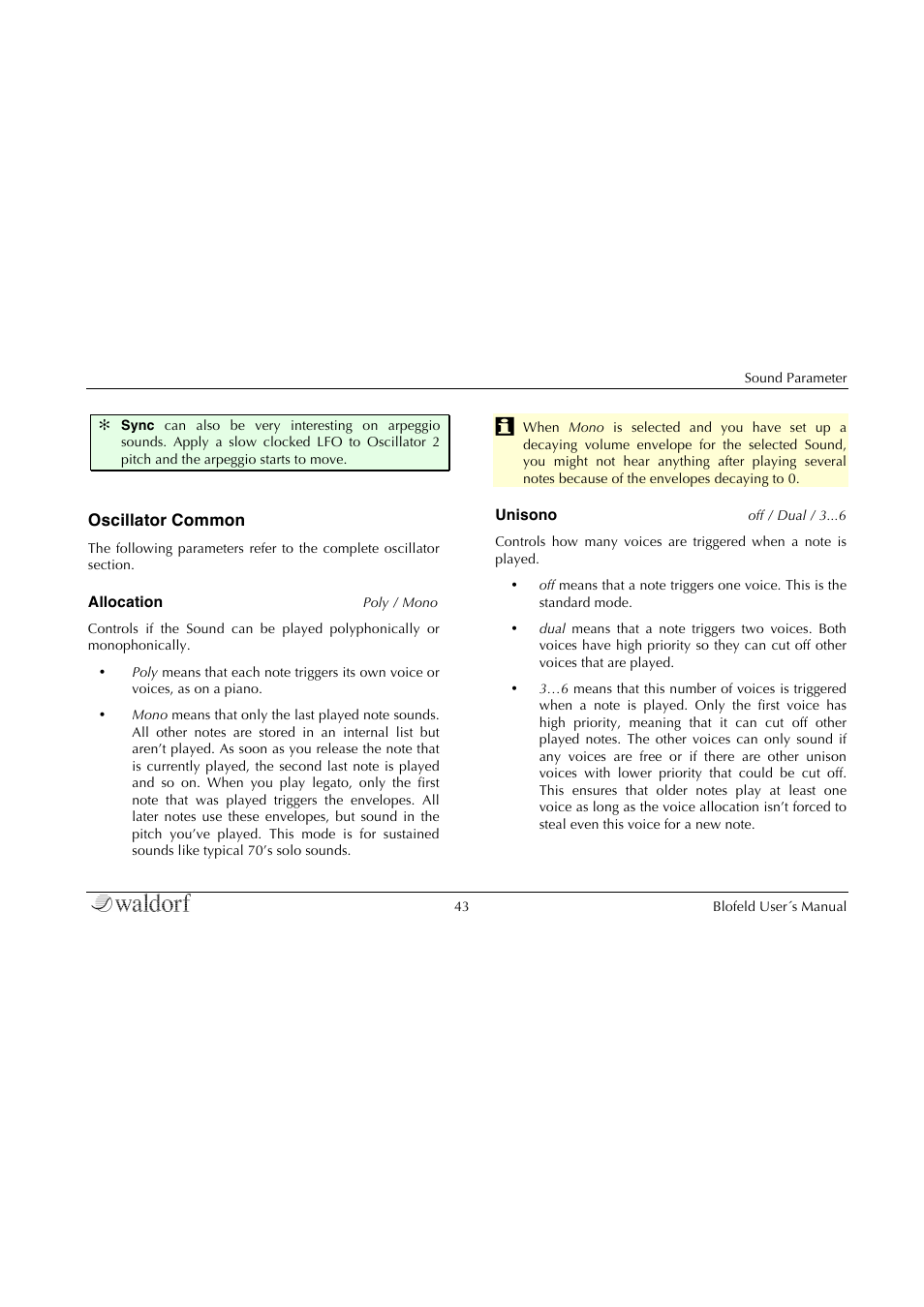 Waldorf Blofeld Keyboard User Manual | Page 43 / 128