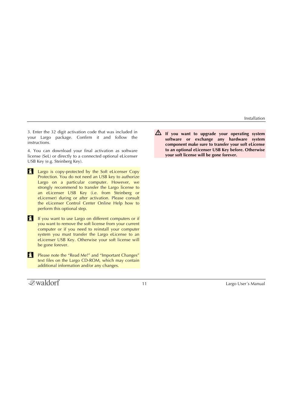 Waldorf Largo User Manual | Page 11 / 99