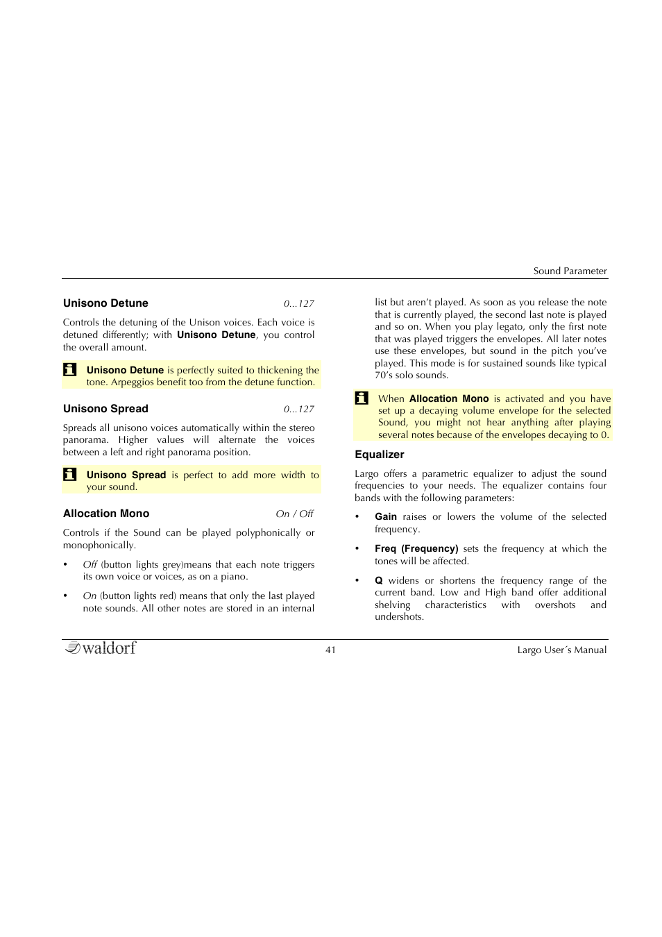 Waldorf Largo User Manual | Page 41 / 99
