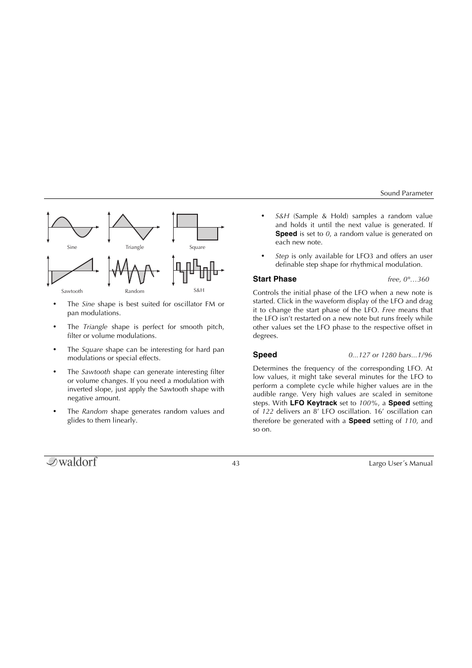 Waldorf Largo User Manual | Page 43 / 99