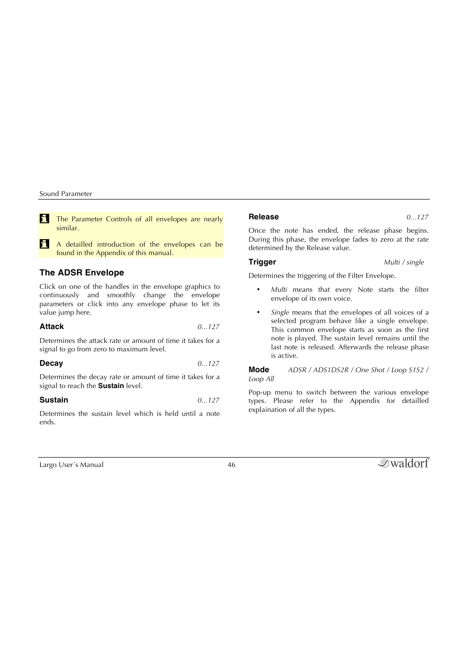 Waldorf Largo User Manual | Page 46 / 99