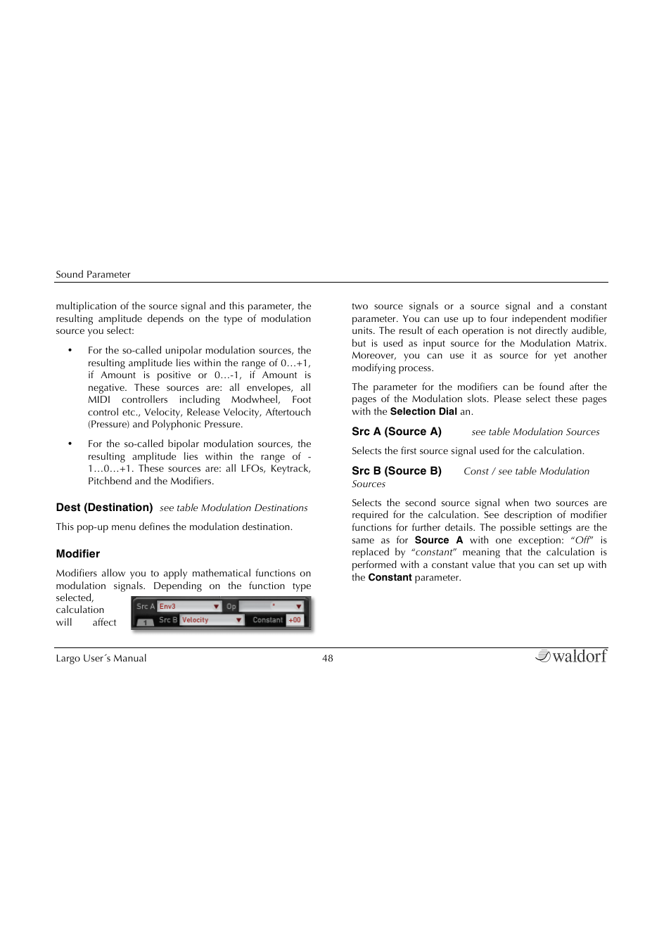 Waldorf Largo User Manual | Page 48 / 99