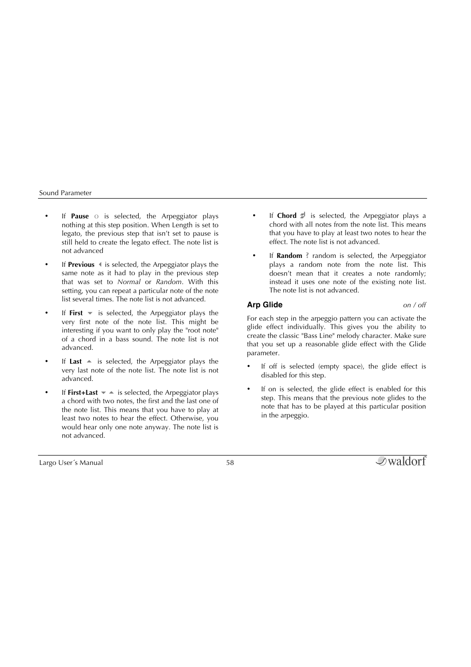 Waldorf Largo User Manual | Page 58 / 99