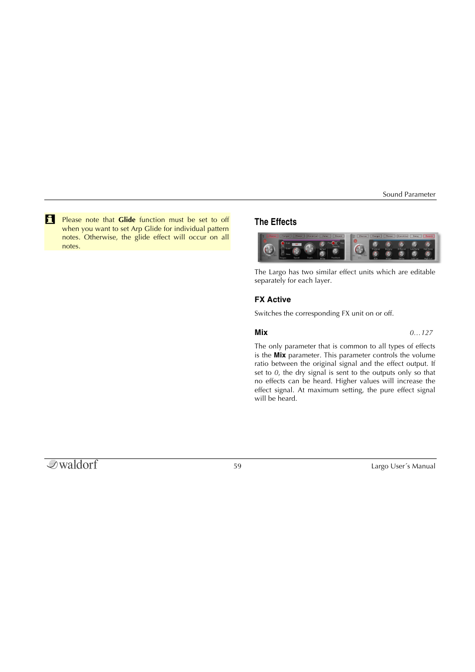 The effects | Waldorf Largo User Manual | Page 59 / 99