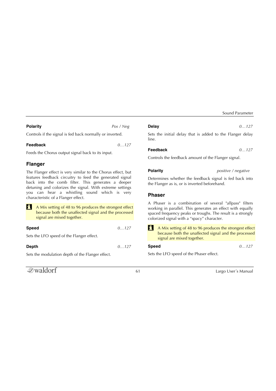 Waldorf Largo User Manual | Page 61 / 99