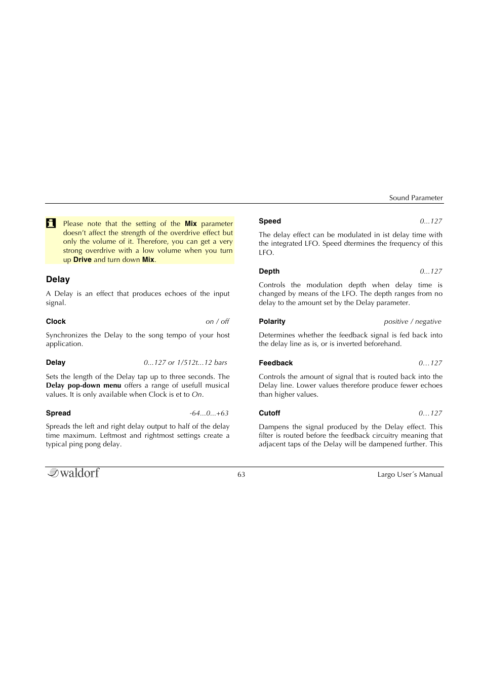 Waldorf Largo User Manual | Page 63 / 99