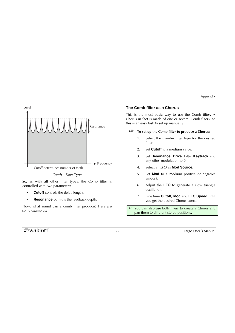 Waldorf Largo User Manual | Page 77 / 99