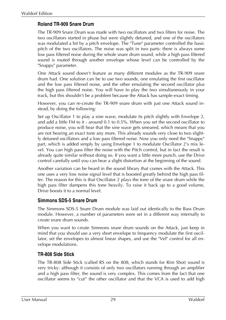 Waldorf Edition User Manual | Page 29 / 88