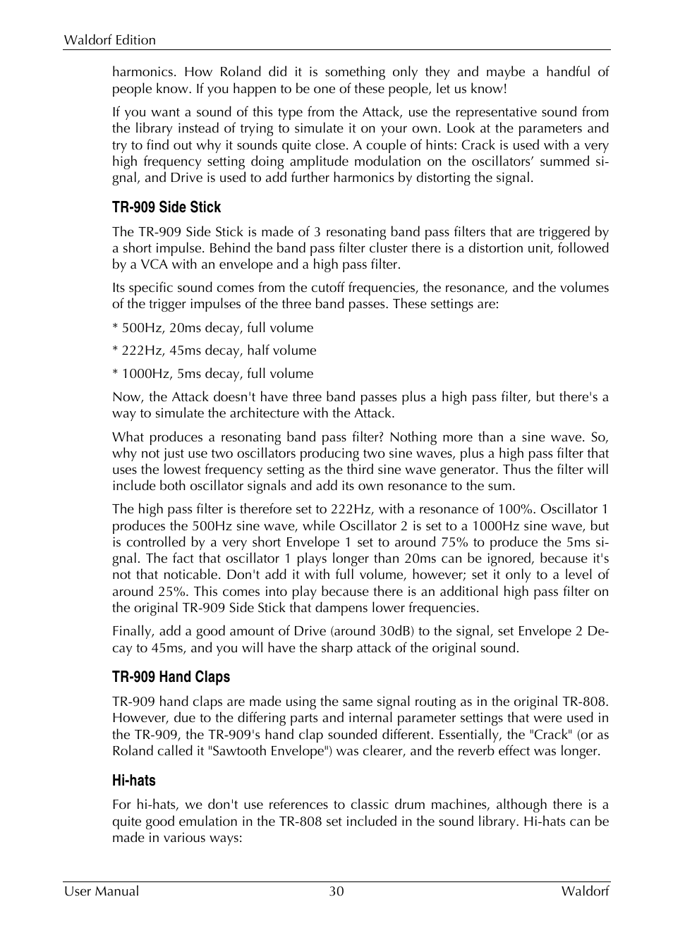 Waldorf Edition User Manual | Page 30 / 88